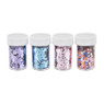 Glitter chunky - blauw/roze - 4x10 gram