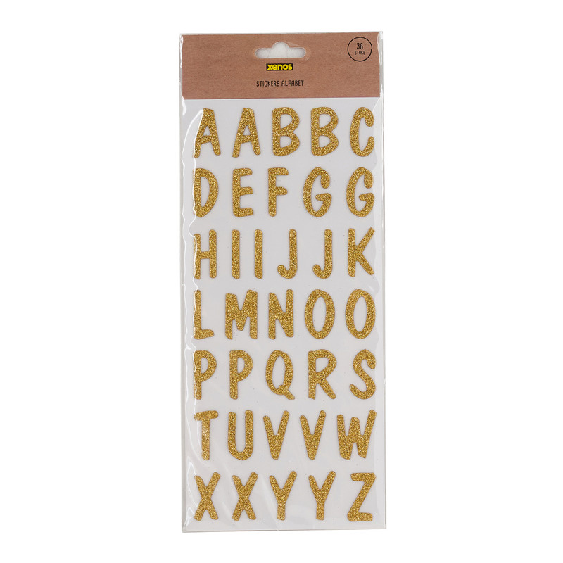 marathon slaap Integratie Stickers alfabet - diverse varianten - 25x12 cm | Xenos