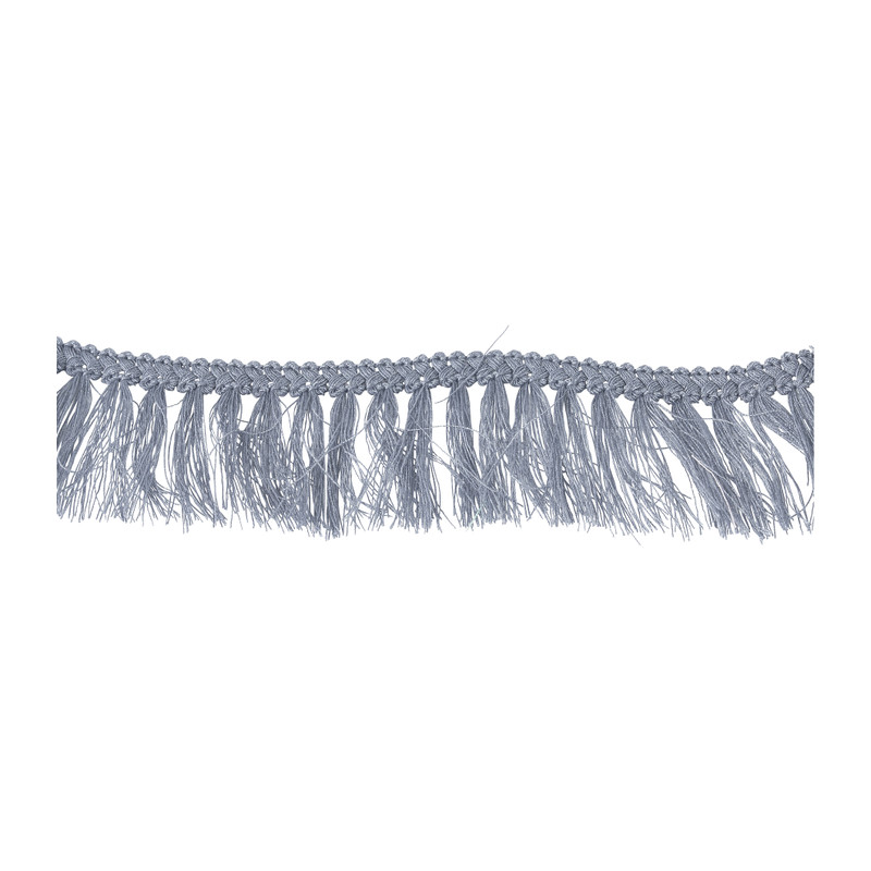 Ibiza lint met tassels - grijs - 2 meter