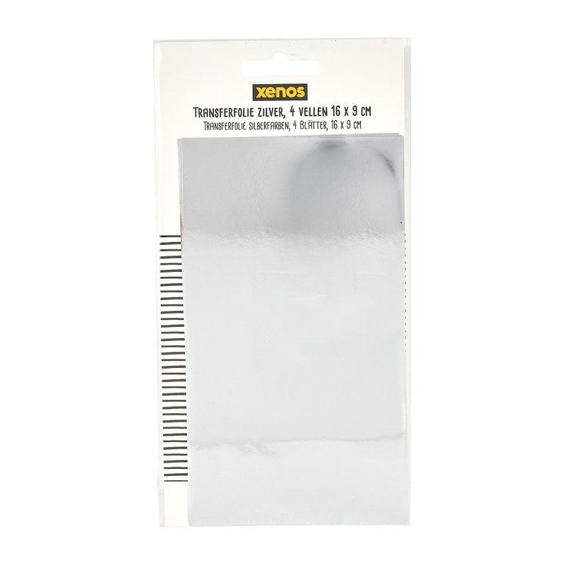 Transfer folie - zilver - 4 vellen