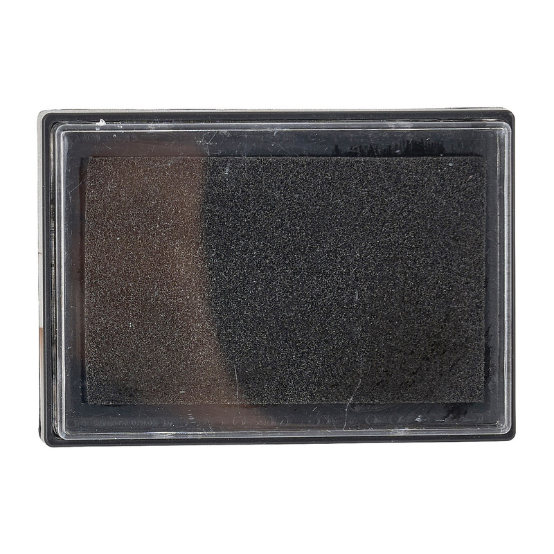 Stempelkussen - zwart