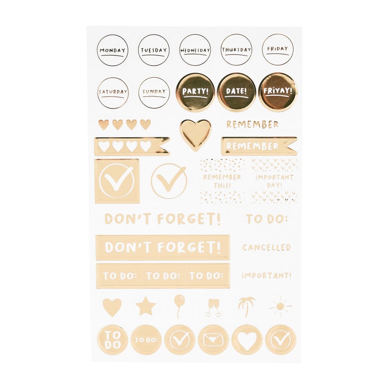 Foil stickers - bullet journal 