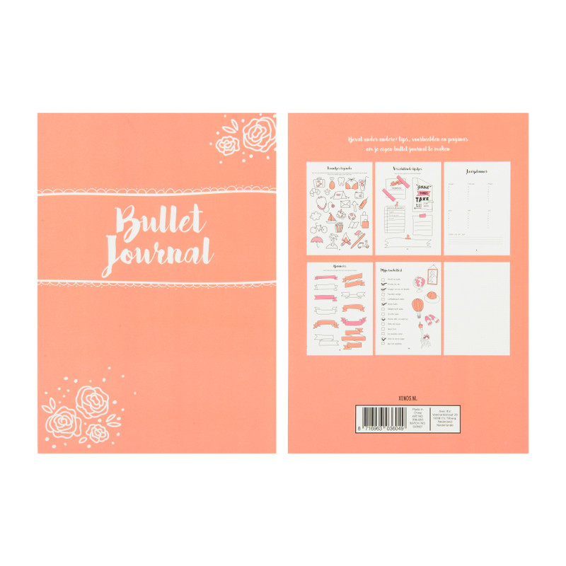 Bullet journal roze - 21x15 cm
