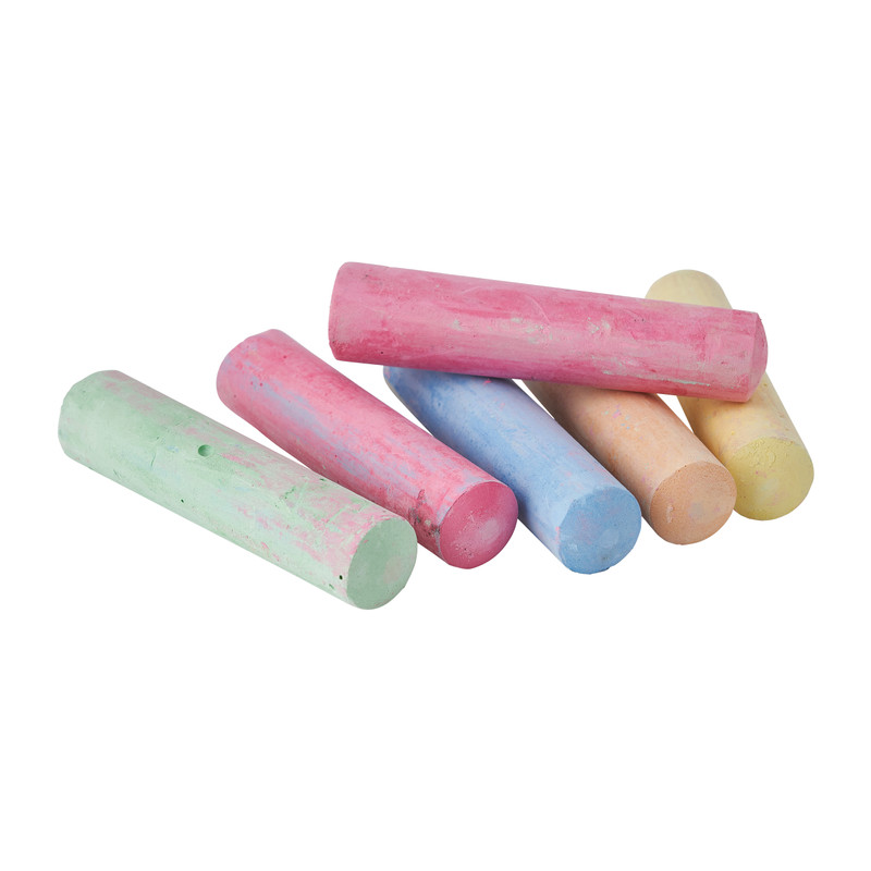 Stoepkrijt - multikleur - set van 6