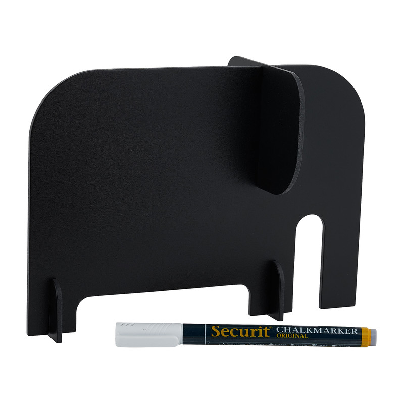 Krijtbord 3D - olifant - 19.5x14.5 cm