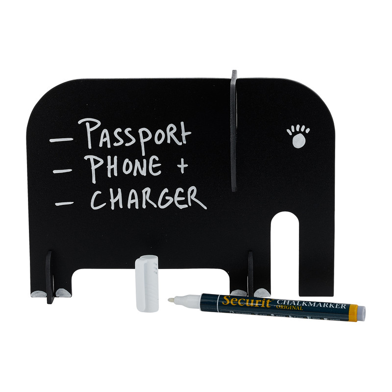 Krijtbord 3D - olifant - 19.5x14.5 cm