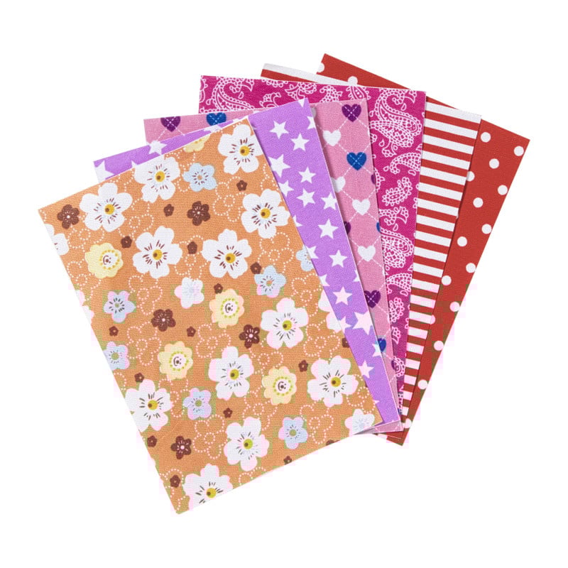 Zelfklevende stof - multikleur - set van 6