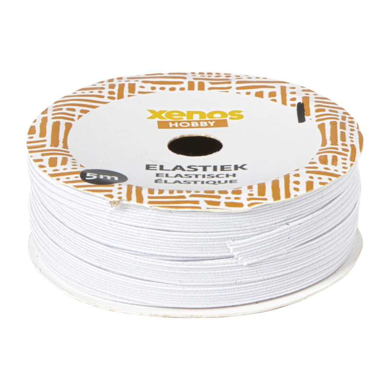 Elastiek - wit - 5 meter