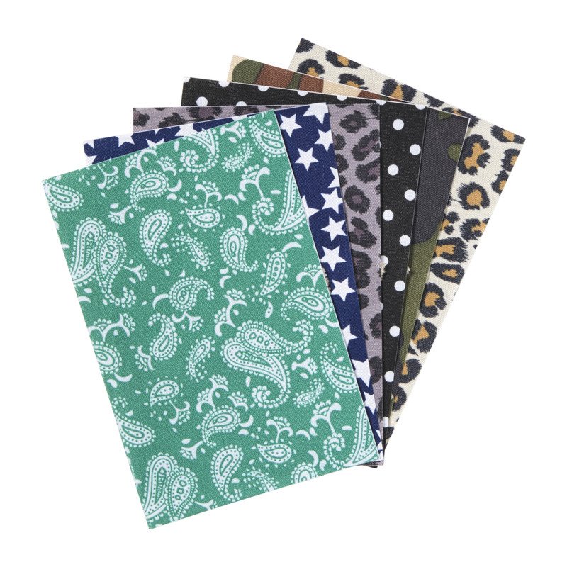 Zelfklevende stof prints - multikleur - set van 6