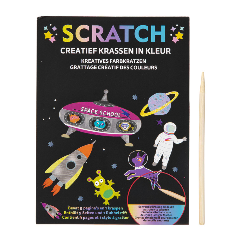 Krasboek ruimtefiguren - 13x18 cm
