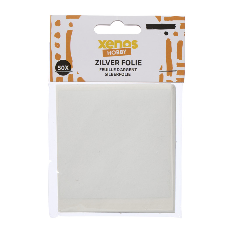 Folie - zilverkleurig - 8x8.5 cm