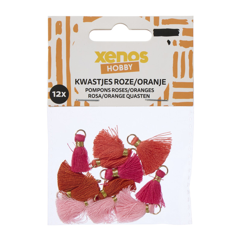 Decoratieve kwastjes - multikleur - set van 12