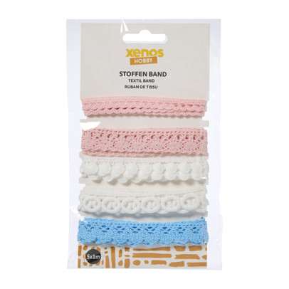 Decoratief lint pastel - set van 5 - 1 meter