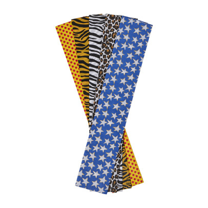 Crêpepapier met print - multikleur - set van 5