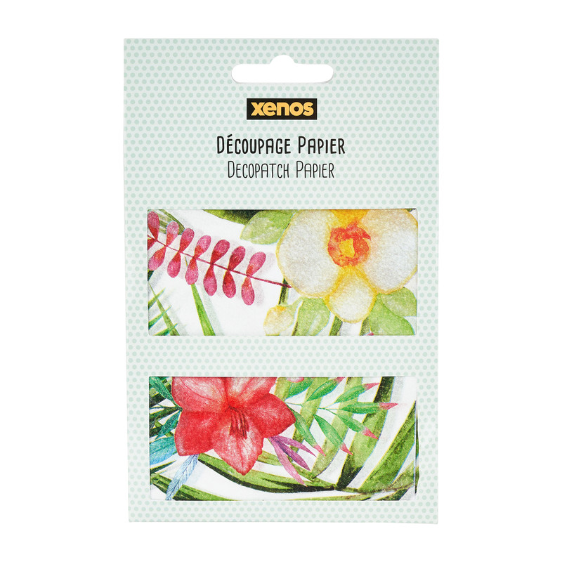 Découpagepapier bloem - wit - 36x37.5 cm