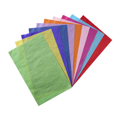 Transparant papier - multikleur - set van 10