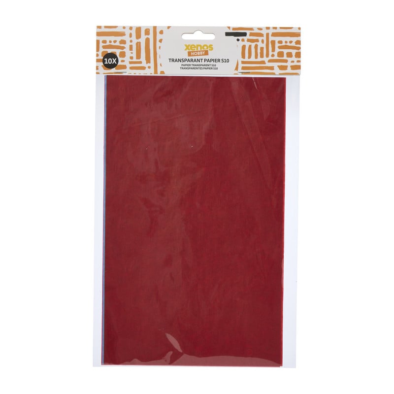 Transparant papier - multikleur - set van 10