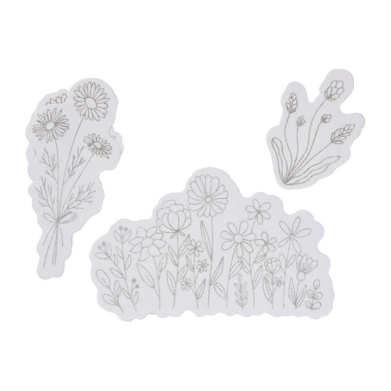 Borduurpatronen bloemen - set van 4