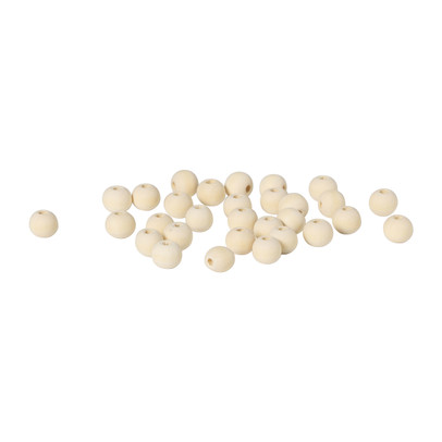 Houten kralen ø1 cm - bruin - set van 30
