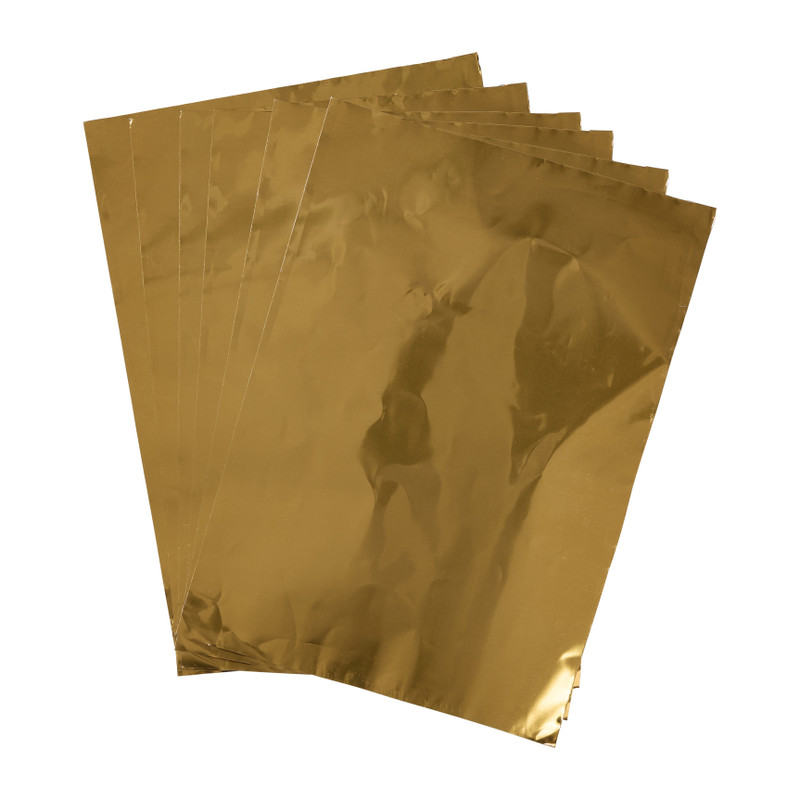 Embossing folie - goud/zilver - A5 - set van 6 