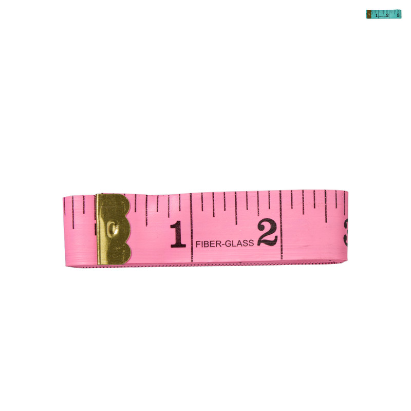 Meetlint - roze/groen - 150 cm 