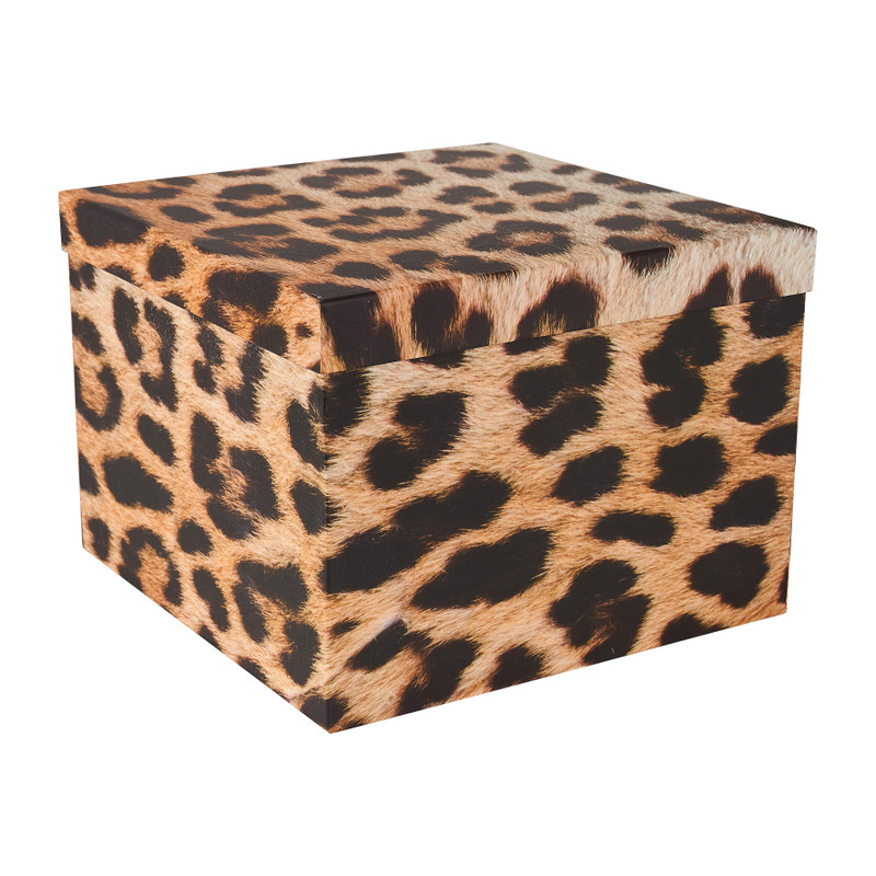 Doos leopard - 15x15x16 cm 