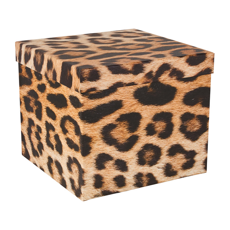 Doos leopard - 20x20x17 cm
