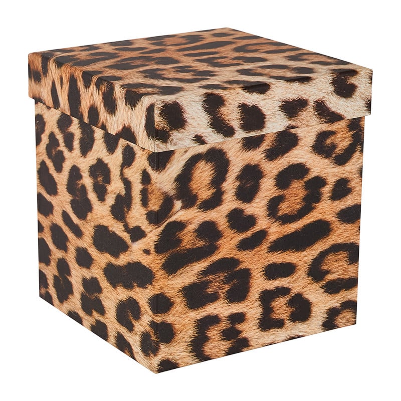 Doos leopard - 25x25x18 cm 