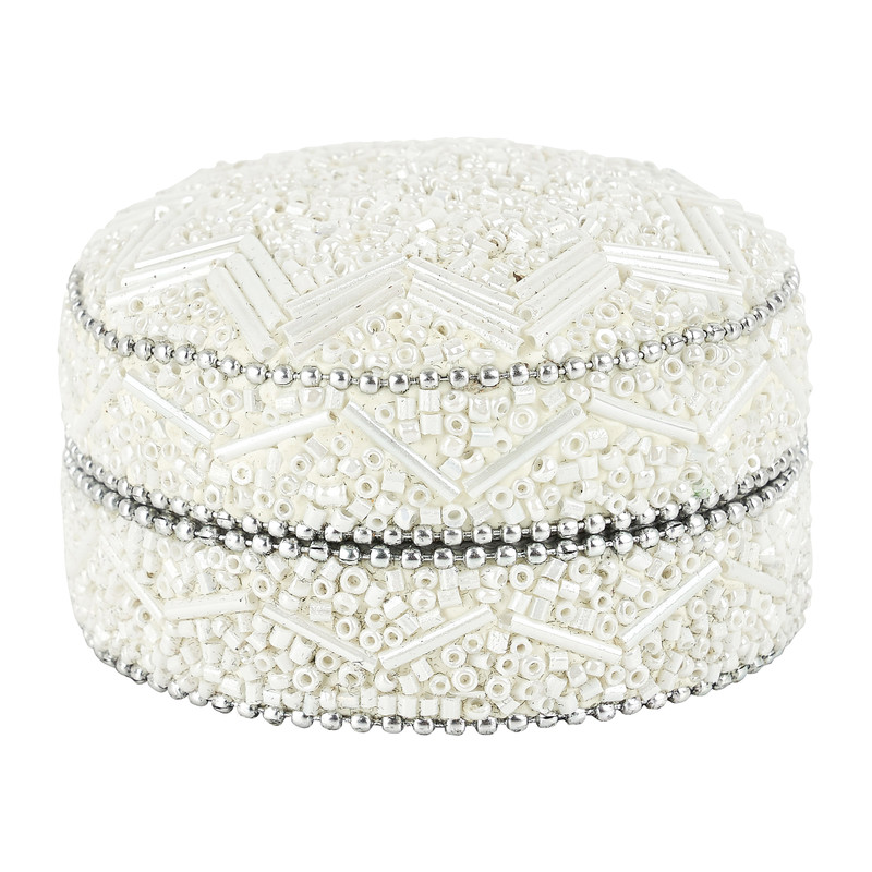 Doosje rond S wit - diverse varianten - 8x8x5 cm