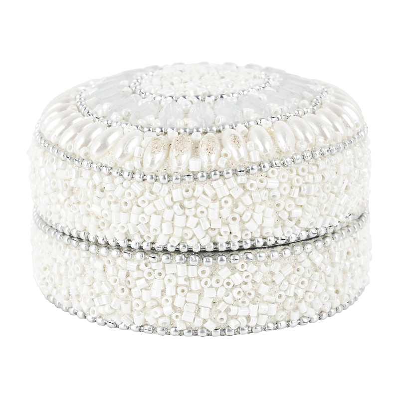 Doosje rond S wit - diverse varianten - 8x8x5 cm