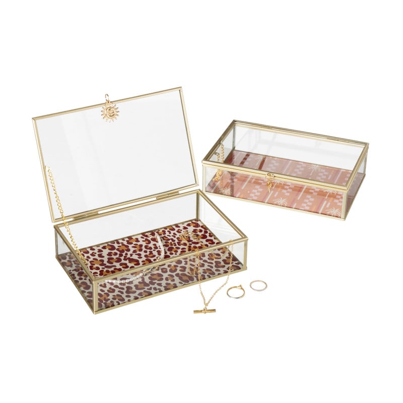 Sieraden doos - panterprint - 5x20x13 cm