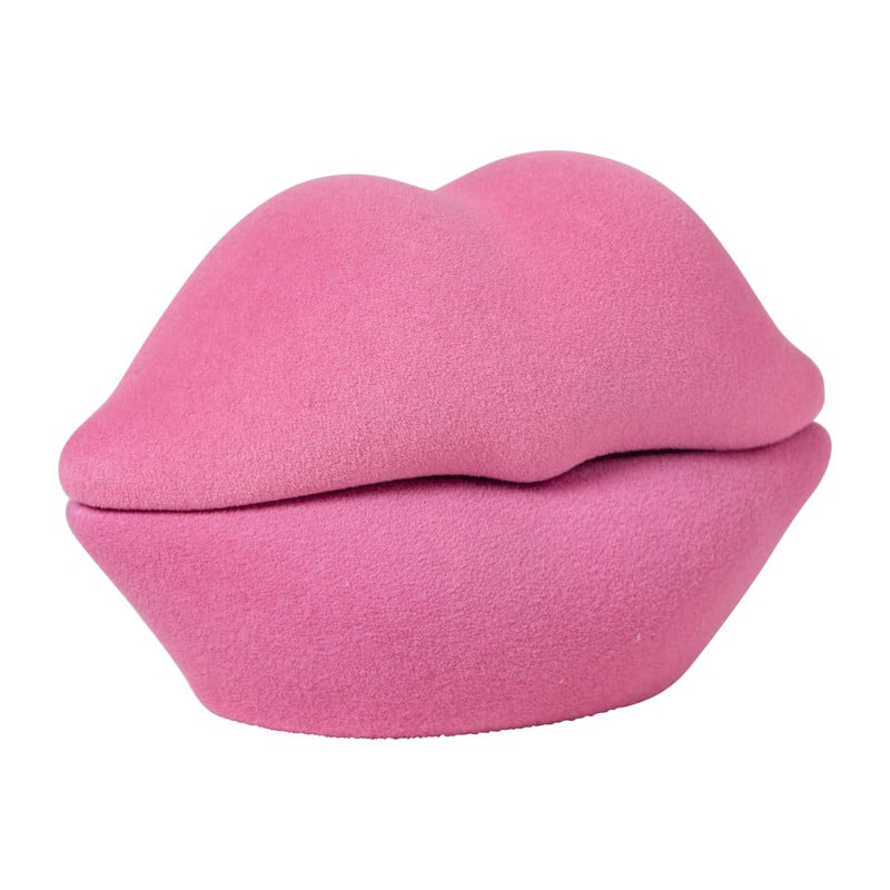 Sieradendoosje lippen - roze - 6.4x12x7.5 cm