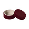 Bijouxdoos velvet rond - rood - ø10x6 cm