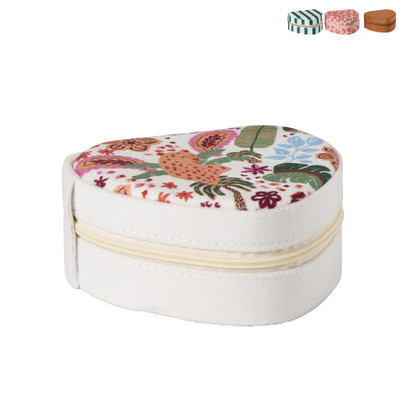 Bijoux etui velvet hart - 10.5x9.5x5.5 cm - diverse varianten