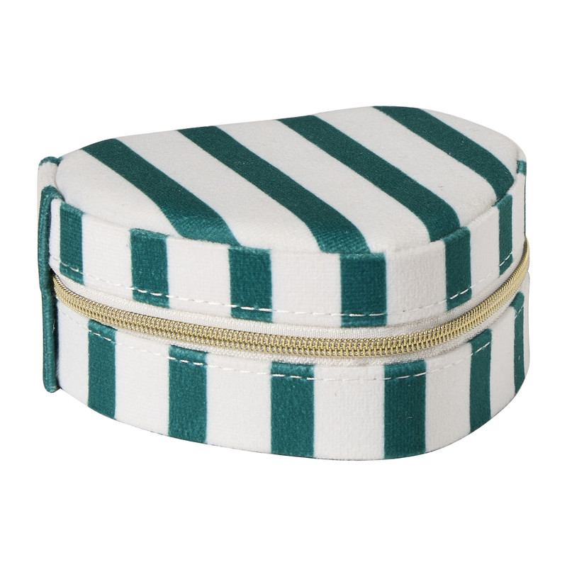 Bijoux etui velvet hart - 10.5x9.5x5.5 cm - diverse varianten
