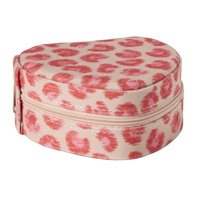 Bijoux etui velvet hart - 10.5x9.5x5.5 cm - diverse varianten