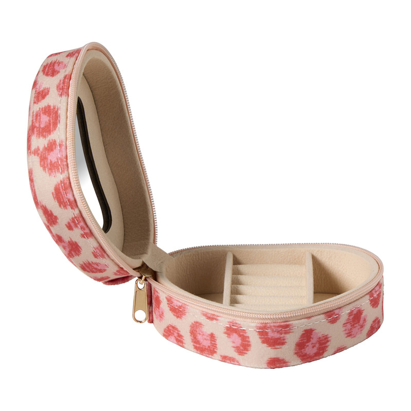 Bijoux etui velvet hart - 10.5x9.5x5.5 cm - diverse varianten