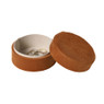 Bijouxdoos velvet rond - oranje - ø10x6 cm