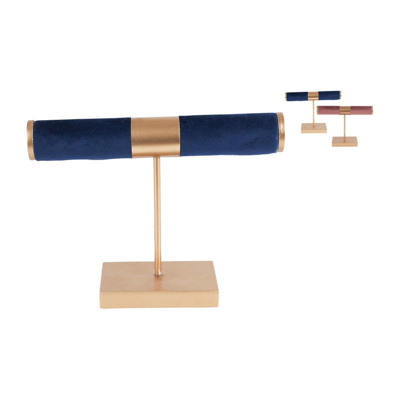 Sieradenstandaard velvet - diverse kleuren - 20x7x15 cm 