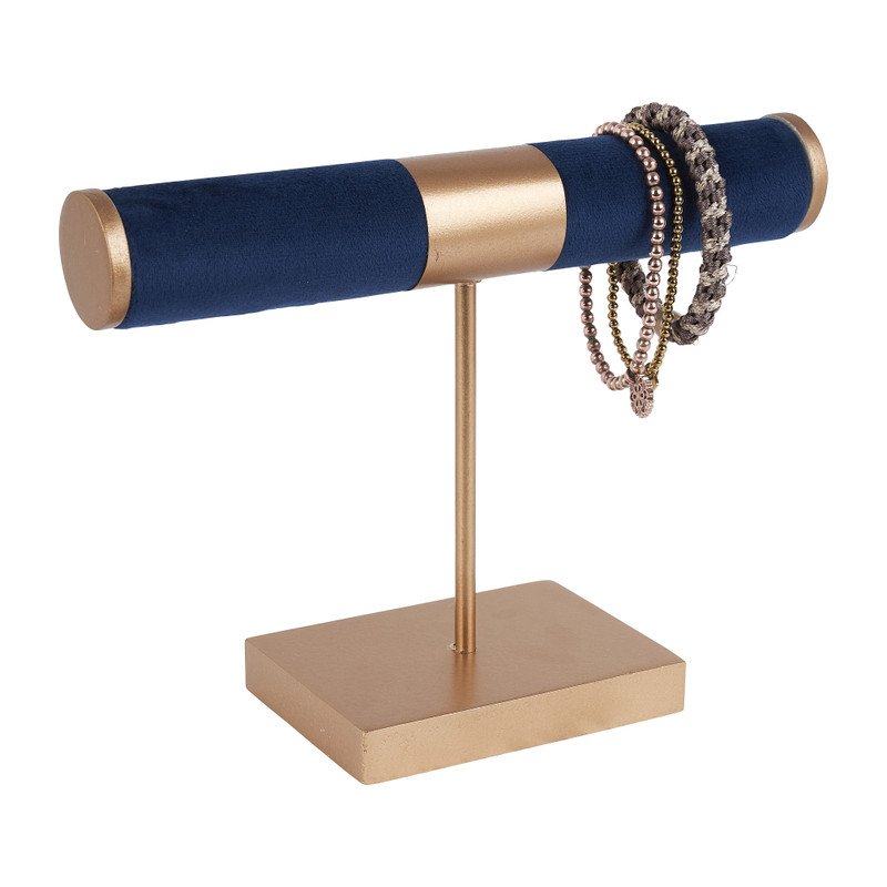 Sieradenstandaard velvet - diverse kleuren - 20x7x15 cm 