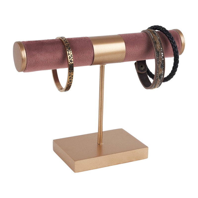 Sieradenstandaard velvet - diverse kleuren - 20x7x15 cm 