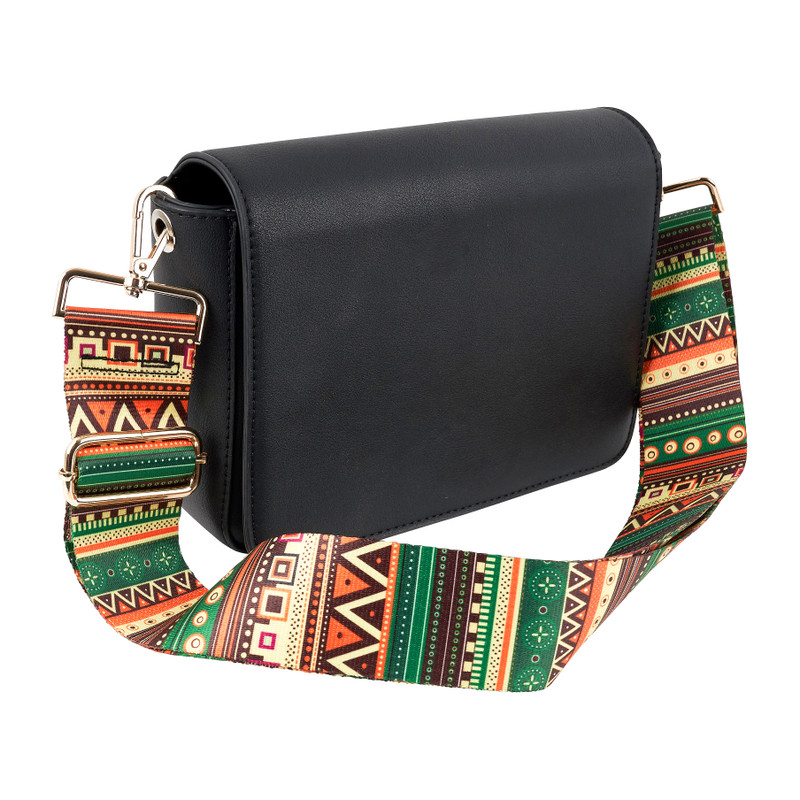 Bag strap 70's - bruin/oranje