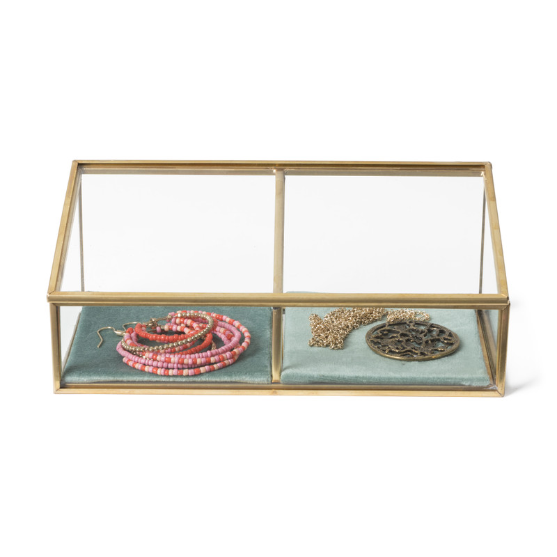 Juwelendoos 2-vaks - 18x9.5x7 cm