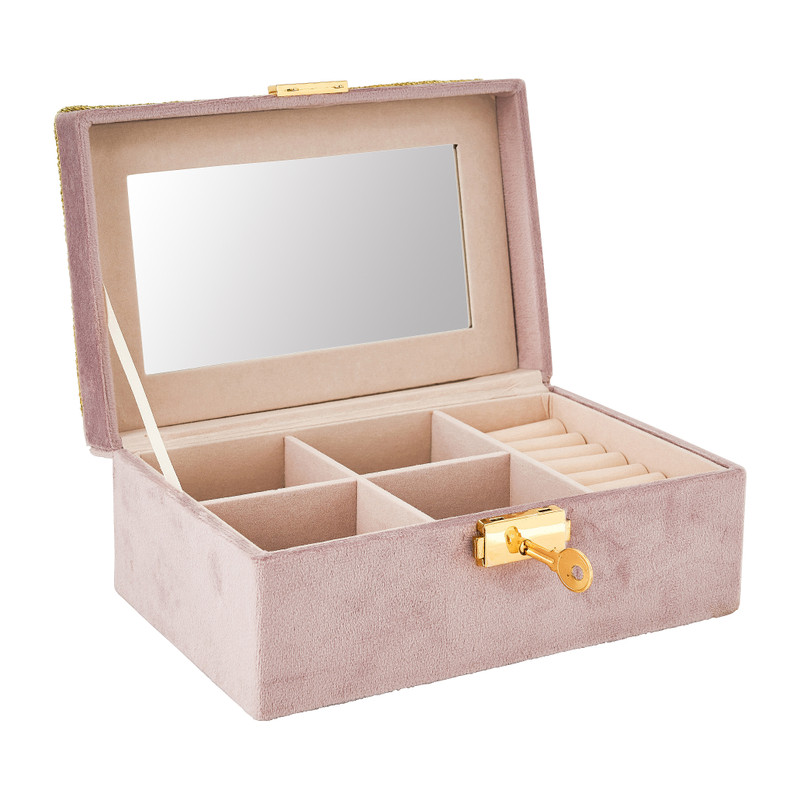 Bijouxdoos - lila - 20x13x8,5 cm