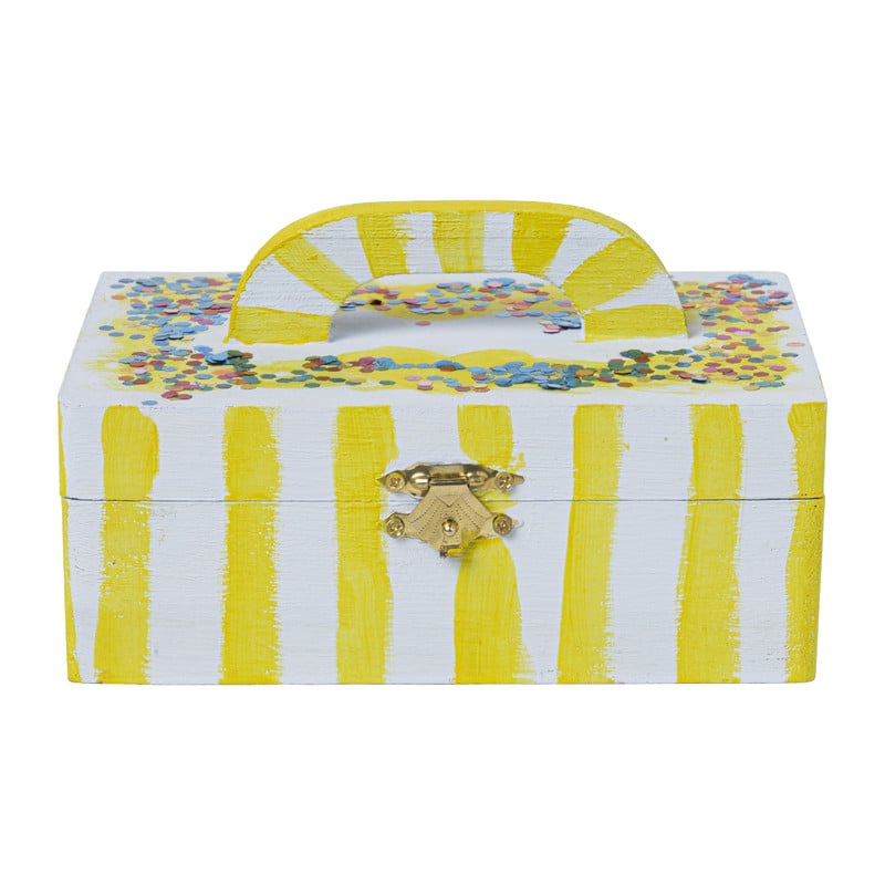 Doosje met handvat - rechthoekig - 10x15x6 cm