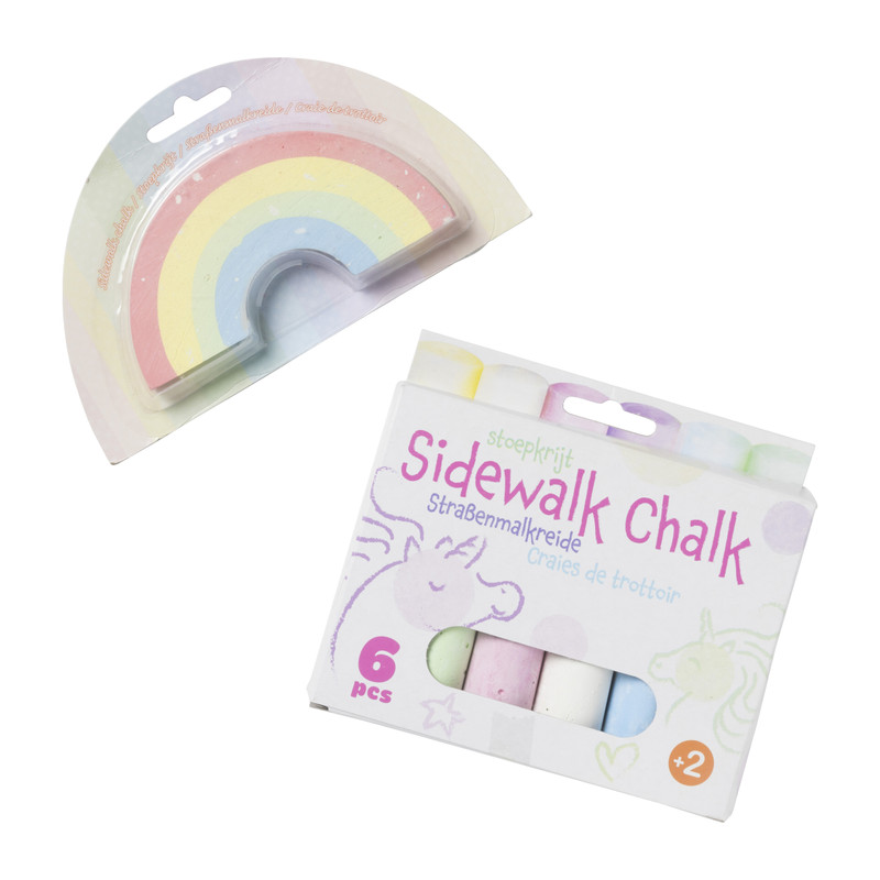 Stoepkrijt regenboog - set van 4