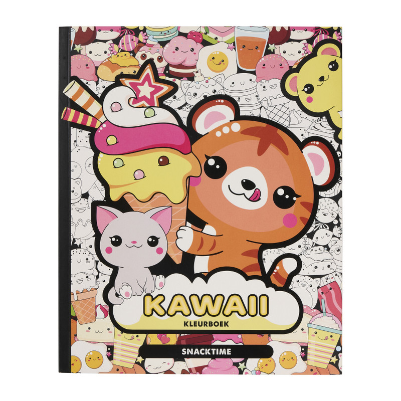 Kleurboek kawaii - multikleur - 25.9x21.1x0.8 cm