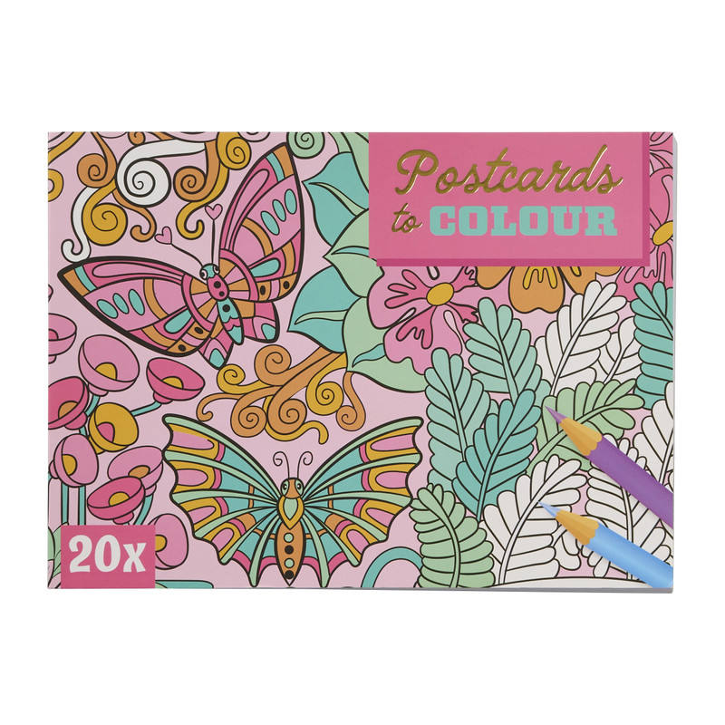 Inkleur postkaarten - 12x16.5 cm - set van 20 - diverse varianten