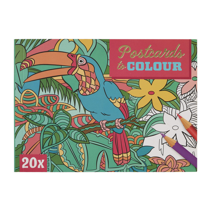 Inkleur postkaarten - 12x16.5 cm - set van 20 - diverse varianten