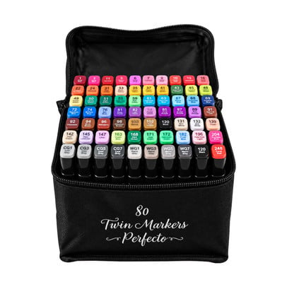Twin markers - multikleur - set van 80